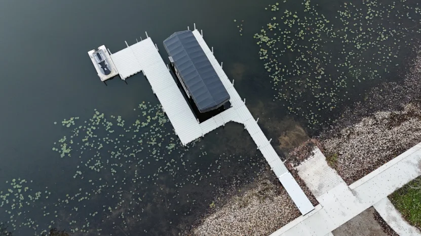 Connect A Dock floating dock system installation in Michigan