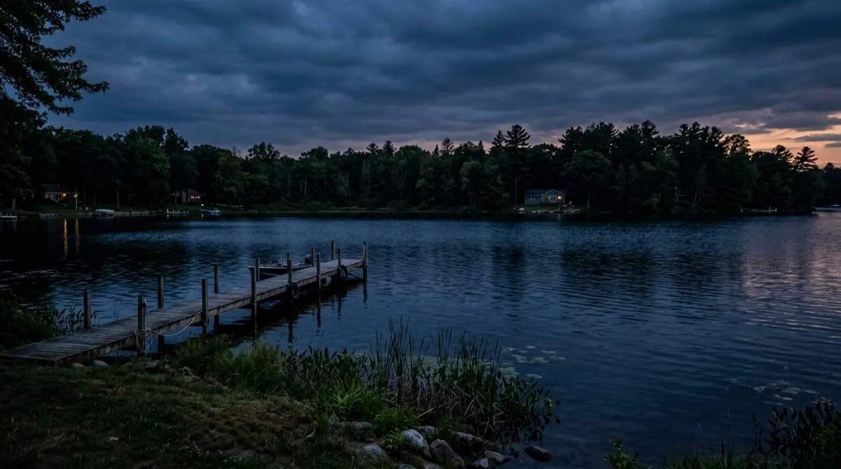 Dark Michigan Waterfront